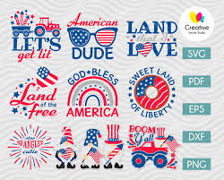 Free svg cut files download for diy crafting | all of our cute svg cuts are compatible with cricut explore air silhouette cameo cutting. Fourth Of July Svg Bundle 1 Creative Vector Studio