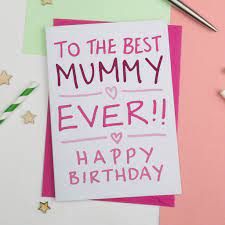 Birthday Card For Mummy Or Mum By A Is For Alphabet Notonthehighstreet Com