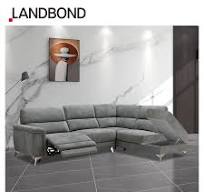 Landbond conjunto de sofá de tecido, padrão l, decoração de sala de estar,  moderno, usb, europeu, sofá de canto combinado