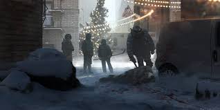 Christmas Alley Blake Rottinger Concept Art Digital Sci Fi Background Apocalypse Art