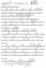 Climbing Higher And Higher The Cathedrals Guitar Chord Chart Capo 5th Guitar Chord Chart Southern Gospel Music Guitar Lessons