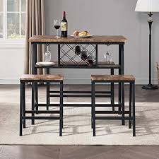 Free delivery & warranty available. O K Furniture 4 Piece Counter Height Dining Room Table Set Bar Table With One Bench And
