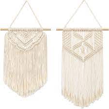 Maybe you would like to learn more about one of these? Golden Home Macrame Wall Hanging Art Woven Wall Decor Boho Chic Home Decoration For Apartment Bedroom Living Room Gallery Small Size 13 L X 10 W And 16 L X 10 W