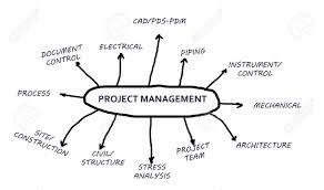 Project Management In A Flowchart Isolated In White Background