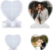 Amazon.com: Moldes de resina en forma de corazón de 2 ...