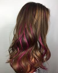 We want people to come into do or dye salon and feel a certain way. San Diego Hair Salon On Instagram Think Pink Abbie S Rocking Her Peek A Boo Pin Hair Color Streaks Underlights Hair Pink Hair Highlights