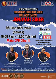 Adakah rakyat malaysia cukup didedahkan mengenai masalah jenayah siber yang kian menghantui masyarakat? Webinar Bersama Mcca Jenayah Siber Calendar Events