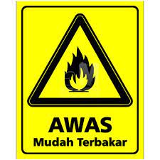 Maybe you would like to learn more about one of these? Em Sticker Stiker Safety Sign Awas Mudah Terbakar Cutting Sticker