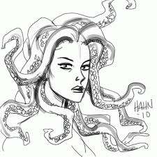 Our medusa colouring page shows the gorgon with her hair of snakes. 8 Pics Of Medusa Coloring Pages For Kids Medusa Head Coloring Coloring Home