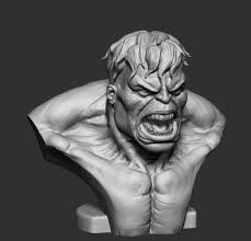 Hulk Bust Printable 3d Print Model Hulk Bust 3d Model