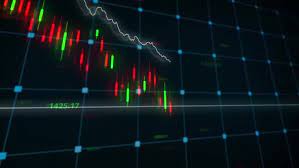A computer screen shows a financial stock market chart graph. Stock Market Hd By Patgrap On Envato Elements
