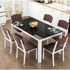 Mecor dining room table set, 5 piece glass kitchen table and leather chairs kitchen furniture(black). Free Shipping Dining Table Chair Set Dt C 6 Seat 4 Seat Dining Room Family Table Shopee Malaysia