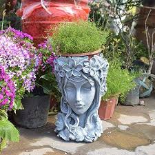 Sungmor Creative Goddess Head Planter Statue For Garden O Https Www Amazon Com Dp B07vd66dzb Ref Cm Sw R Pi Dp Flower Pots Garden Ornaments Head Planters
