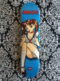 Ice Cream Girl 3 Black Syringe Logo Skateboard Deck Art Skateboard Design Skateboard Art