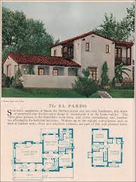 Colonial home designs provide an elegant appearance. American Residential Architecture The El Pardo House Plans 1929 Home Builders Catalog Spanish Colonial Revival Monterey Style
