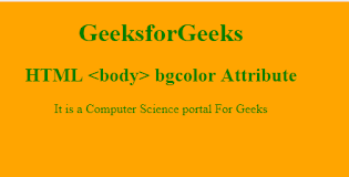National adoptable and lost & found database. Html Body Bgcolor Attribute Geeksforgeeks