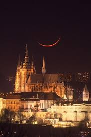 prague in moonlight 風景 夜