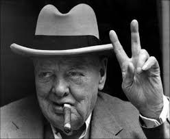 88 year old Winston Churchill flashes his famous 'V for Victory' hand sign.  June 19th, 1963. [960x789] : r/HistoryPorn