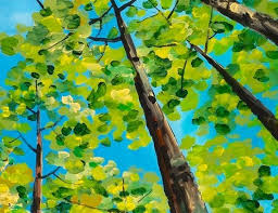 Original Landscape Painting Desert Golf Course On Canvas 48x36 Etsy Forest Art Perspective Art Elementary Art Projects