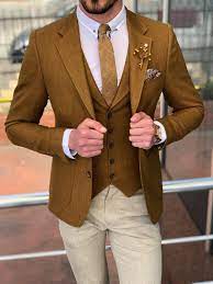 Mens smart casual jacket tan camel brown frank eden fits size medium faux suede. Ø´Ø±Ø§Ø±Ø© Ù‚Ø§Ø¨Ø³ ÙƒÙ‡Ø±Ø¨Ø§Ø¡ Ø¨ØµÙ‚ Camel Brown Suit Outofstepwineco Com