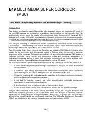 Pembangunan 'pekerja pengetahuan' di kawasan industri berteknologi tinggi (technopole) merupakan agenda pembentukan modal insan di peringkat global. Msc Pdf Multimedia Super Corridor Multimedia Super Corridor Msc 6 1 Overview The Multimedia Super Corridor Msc Is Malaysia U2019s Most Exciting Course Hero
