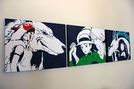 Studio Ghibli Canvas Setprincess Mononoke Howl S By Popcanvasart Dibujos Estudio Ghibli Pinturas