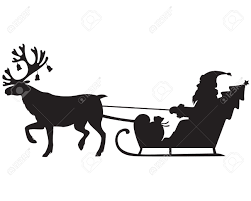 Polish your personal project or design with these santa sleigh transparent png images, make it even more personalized and more attractive. Silhouette Image Of Santa Claus Riding A Sleigh With Reindeer Royalty Free Cliparts Vectors And Stock Illustration Image 24097509