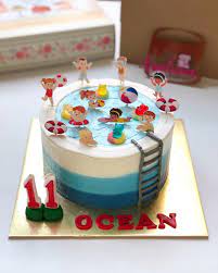 swimming pool theme cake cake themed cakes buttercream cake