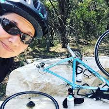 Using bike as a drying rack for wet clothes