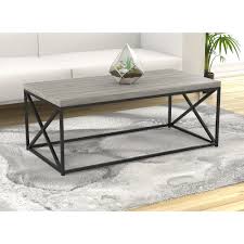 Buy grey wood coffee tables online! Contemporary Coffee Table 48 L Grey Wood Black Metal Best Buy Canada
