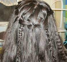 Waterfall Braid Zig Zag Accent Braids Along With Strips Of Wavy Hair Done By Braiding Tiny Sections And Running A Flat Braided Hairstyles Hairdo Hair Styles