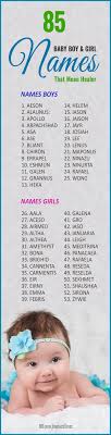 50 Alluring Baby Boy And Girl Names That Mean Healer Baby Girl Names French Baby Names Girl Names With Meaning