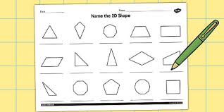 Shapes worksheets intended to help students lean the basic shapes; 2d Shape Homework Grades 5 6 Resources Teacher Made
