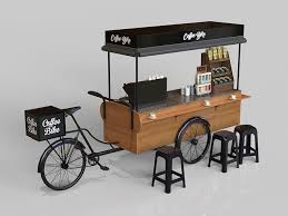 Coffee Bike 3d Model Coffee Bike Food Cart Design Bike Food