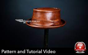 Pork Pie Hat Pattern Leather Hat Pattern Pdf Download Etsy Leather Hat Pattern Leather Hats Pork Pie Hat