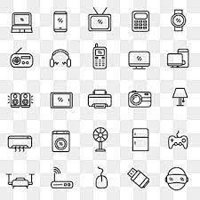 Linear Style Of Electronics And Gadget Icons Set Style Icons Linearicons Electronics Icons Png And Vector With Transparent Background For Free Download Electronics Icon Icon Set Free Icon Set