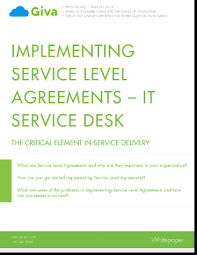 implementing service level agreements it service desk giva