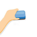 hand holding eraser to erases in white board cartoon flat ...