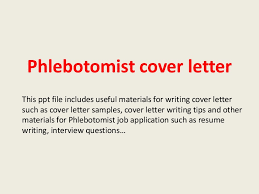 Phlebotomist Cover Letter