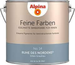 Premium Wandfarbe Blau Graublau Alpina Feine Farben Ruhe Des Nordens Alpina Farben Feine Farben Wandfarbe Alpina Farben