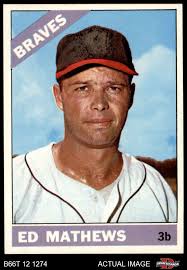 1966 Topps #200 Eddie Mathews 8