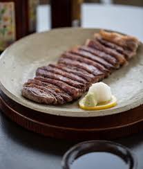 Garnish with the sautéed mushrooms, and drizzle. Wagyu Steak With Wasabi And Tosa Joyu Recipe Sbs Food