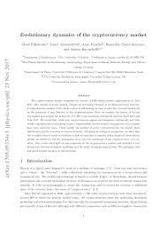 Cryptocurrencies continue to draw a lot of attention from investors, entrepreneurs, regulators and the general public. Pdf Evolutionary Dynamics Of The Cryptocurrency Market