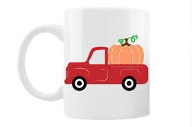Includes 5 pumpkins you can move around and change it's size to get the perfect old vintage truck harvest pumpkin fall svg files for silhouette, files for cricut, svg, dxf, eps, png instant download. Pumpkin Red Truck Svg Pumpkin Red Graphic By Lillyrosy Creative Fabrica