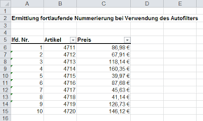 Maybe you would like to learn more about one of these? Laufende Nummerierung Trotz Autofilter Excel Inside Solutions