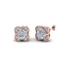 Maybe you would like to learn more about one of these? Floral Stud Diamond Earring For Women In 14k Rose Gold Fascinating Diamonds