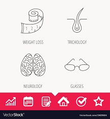 Glasses Neurology And Trichology Icons