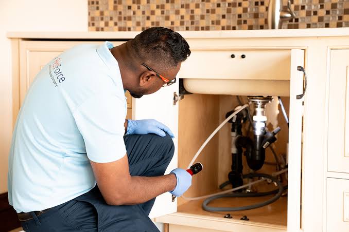 Shortlands residential kitchen cupboard mouse trapping and pipe sealing