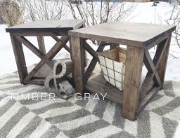 As you can see from the pictures i made some adjustments to the table as i did not want a square table rather a rectangle to fit perfectly in front of my sectional. Rustic Endtable Ana White Diy End Table Farmhouse Coffee Table Rustic X Coffee Table Farmhouse De Coffee Table Farmhouse Stained Table Diy End Tables