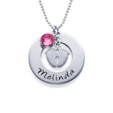 New Mom Necklace With Baby Feet Baby Feet Necklace Girlfriend Necklace Gift Mom Necklace